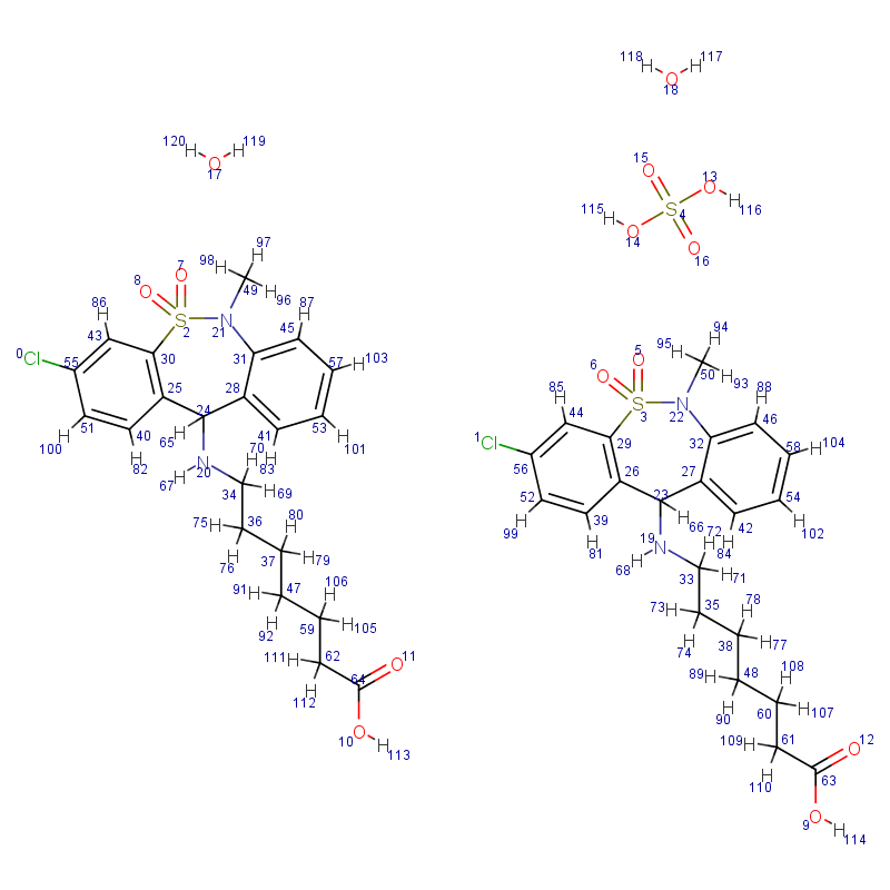 Tianeptine Hemisulfate Monohydrate CAS: 1224690-84-9