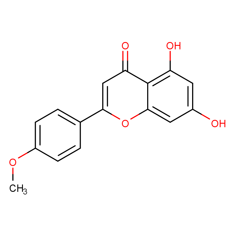 4H-1-Benzopyran-4-one,5,7-dihydroxy-2-(4-methoxyphenyl)- : 480-44-4