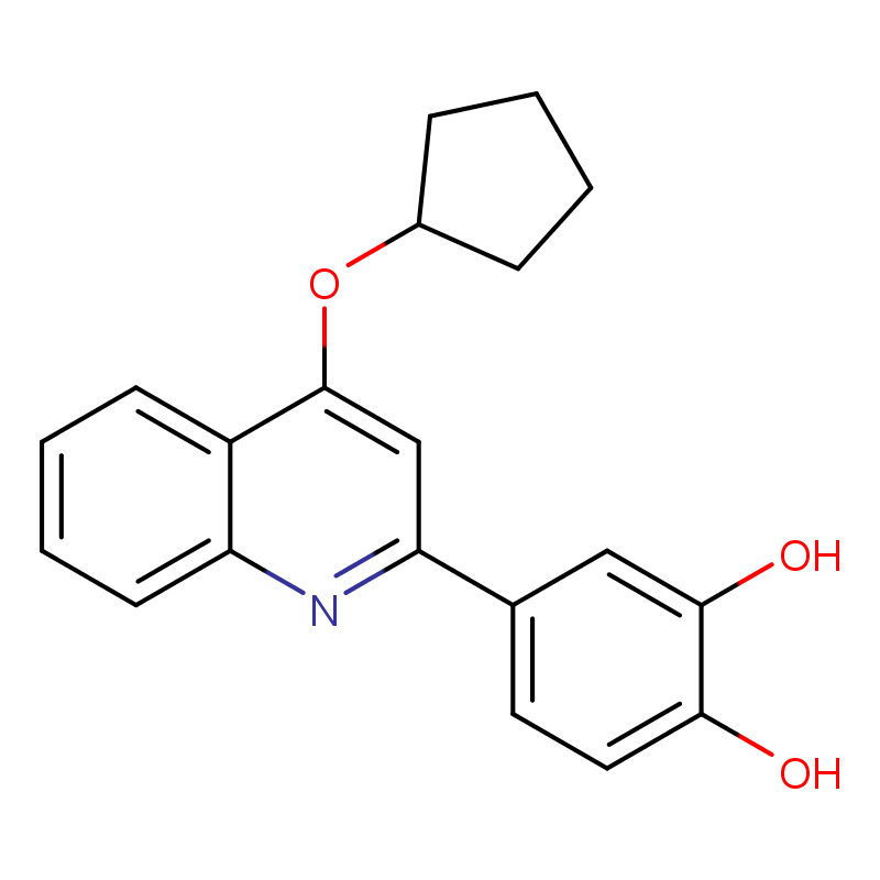 4-(4-(cyclopentyloxy)quinolin-2-yl)benzene-1,2-diol CAS: 1353224-53-9 